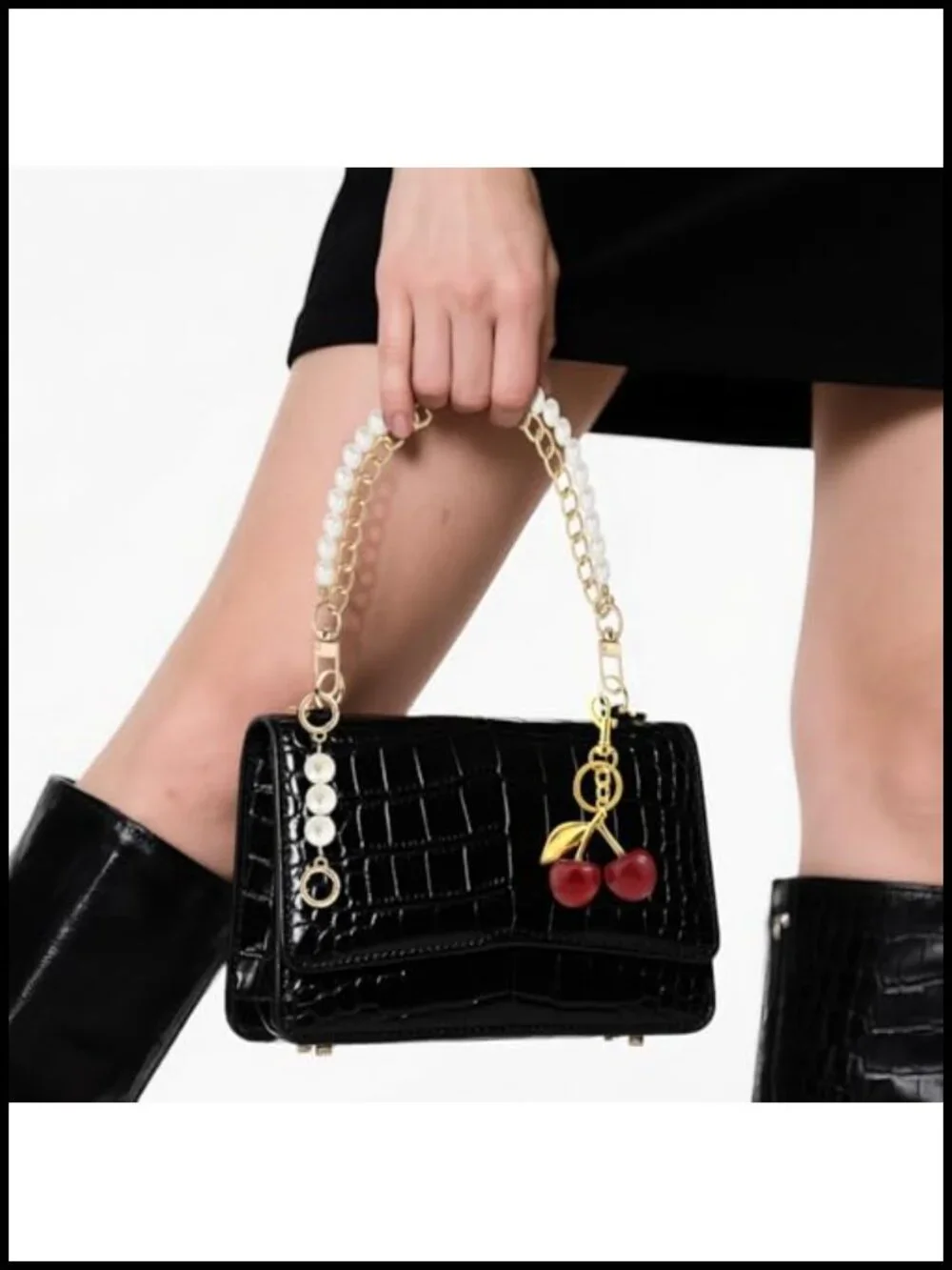 3 Pcs Bag Charms Keychains Replacement Extension Chain for Crossbody Bags